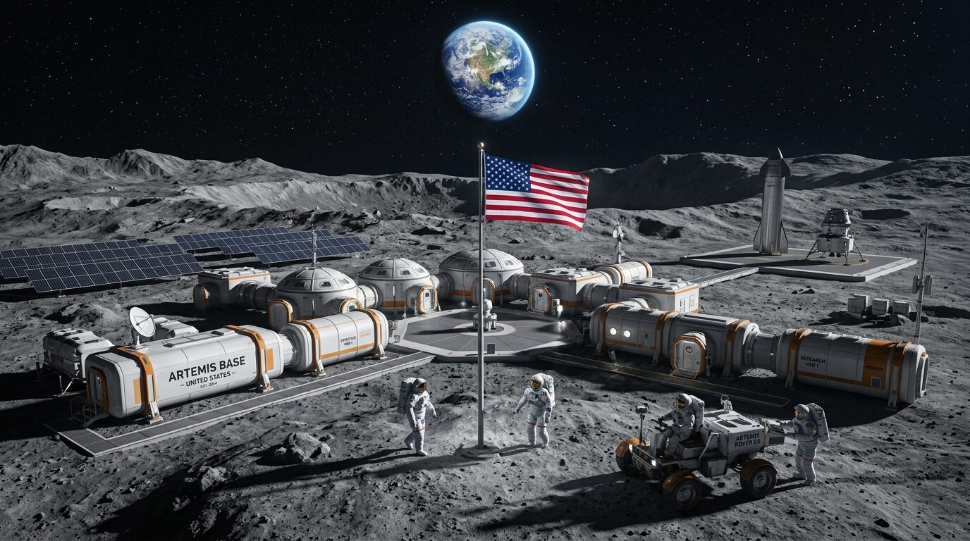 Roboter & autonome Baumaschinen auf dem Mond